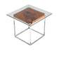 HomeRoots 20" Wood Steel and Glass Tree Root End Table