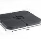 HomeRoots 20" x 20" Black Water Injection Umbrella Base