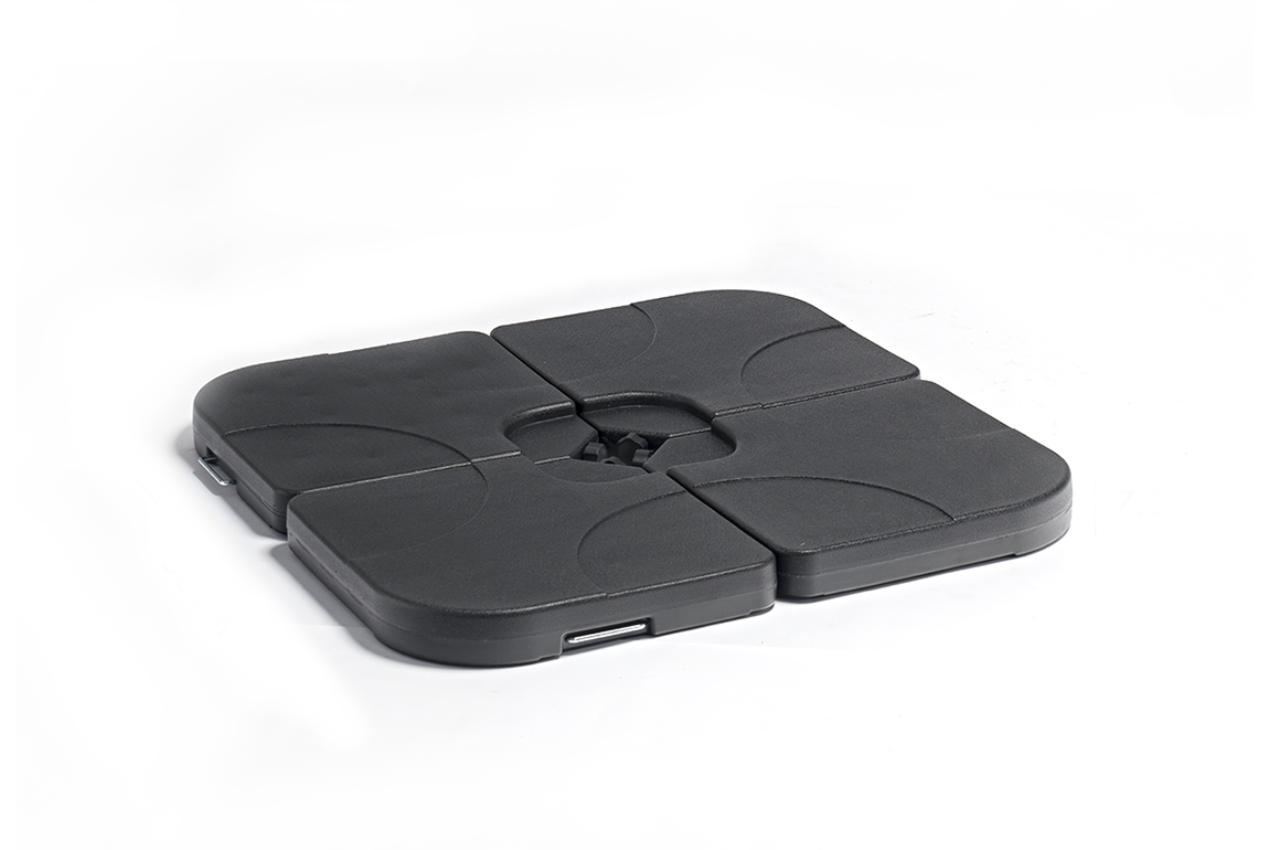 HomeRoots 20" x 20" Black Water Injection Umbrella Base