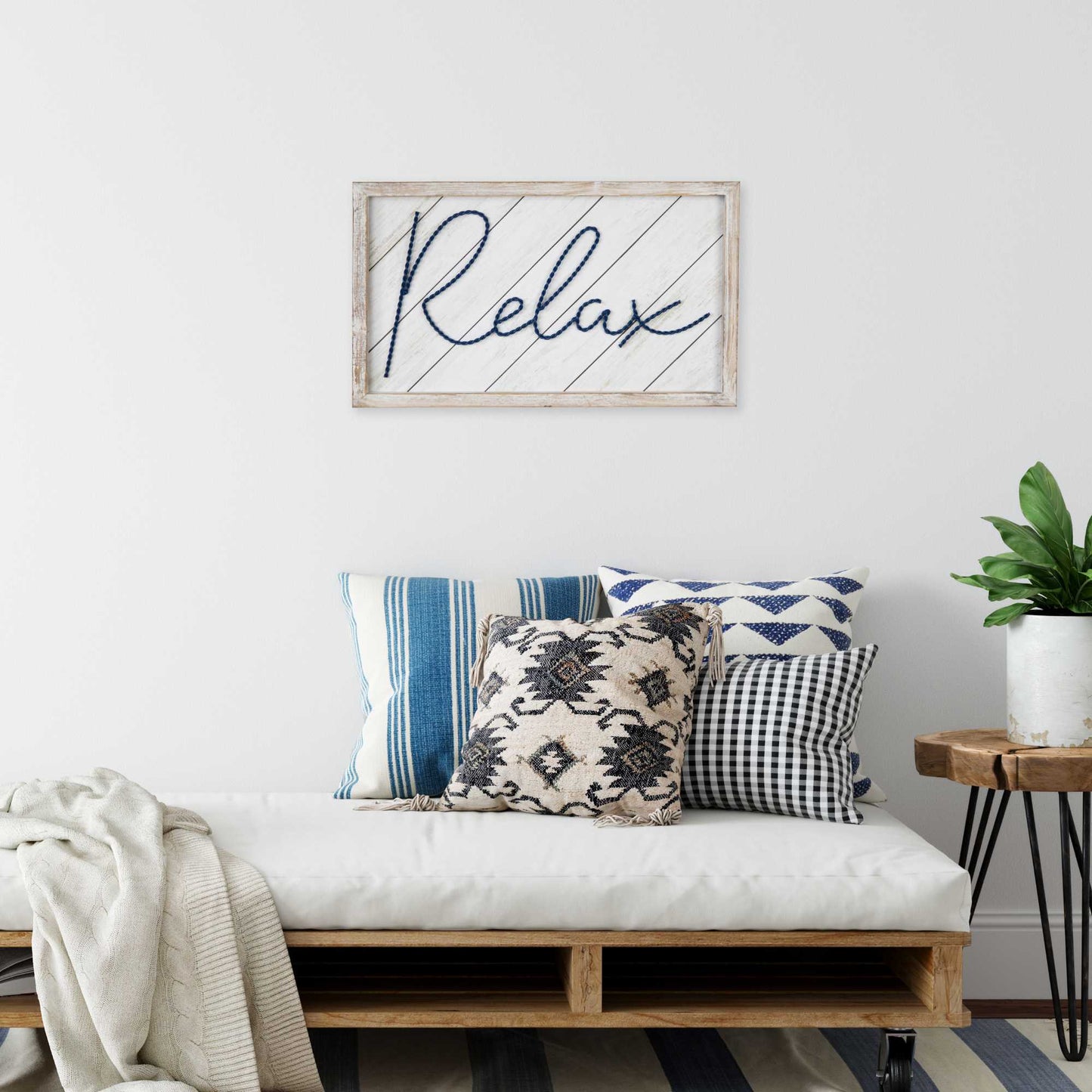HomeRoots 20 x 12 Relax Framed Wall Art