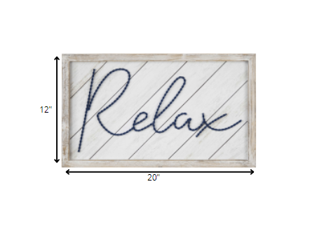 HomeRoots 20 x 12 Relax Framed Wall Art