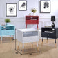 HomeRoots 20' x 16' x 24' White And Natural End Table