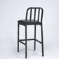 HomeRoots 20" x 19" x 41" Black And Antique Black Bar Chair in Set of Two