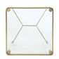 HomeRoots 20" x 20" x 24" Stainless Steel Clear Acrylic And Glass End Table