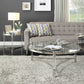 HomeRoots 20" x 20" x 24" Stainless Steel Clear Acrylic And Glass End Table