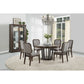 HomeRoots 20" x 22" x 39" Gray Fabric And Tobacco Side Chair In Set Of Two