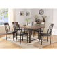 HomeRoots 20" x 23" x 39" Espresso And Dark Bronze Side Chair In Set of Two