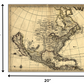 HomeRoots 20" x 24" Map of North America c1685 Vintage Poster Wall Art