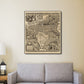 HomeRoots 20" x 24" Vintage 1562 Map of Early Americas Wall Art