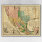 HomeRoots 20" x 24" Vintage 1846 Map of Mexico Wall Art