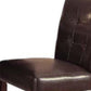 HomeRoots 20' x 24' x 40' 2-Piece Espresso PU And Brown Cherry Counter Height Chair