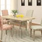 HomeRoots 20' x 25' x 39' 2-Piece Green And Light Oak Side Chair