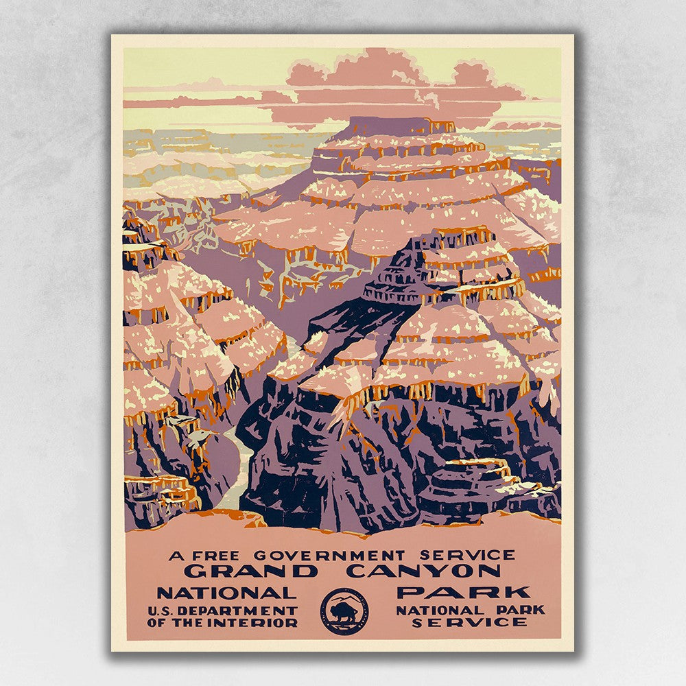 HomeRoots 20" x 28" Grand Canyon c1938 Vintage Travel Poster Wall Art
