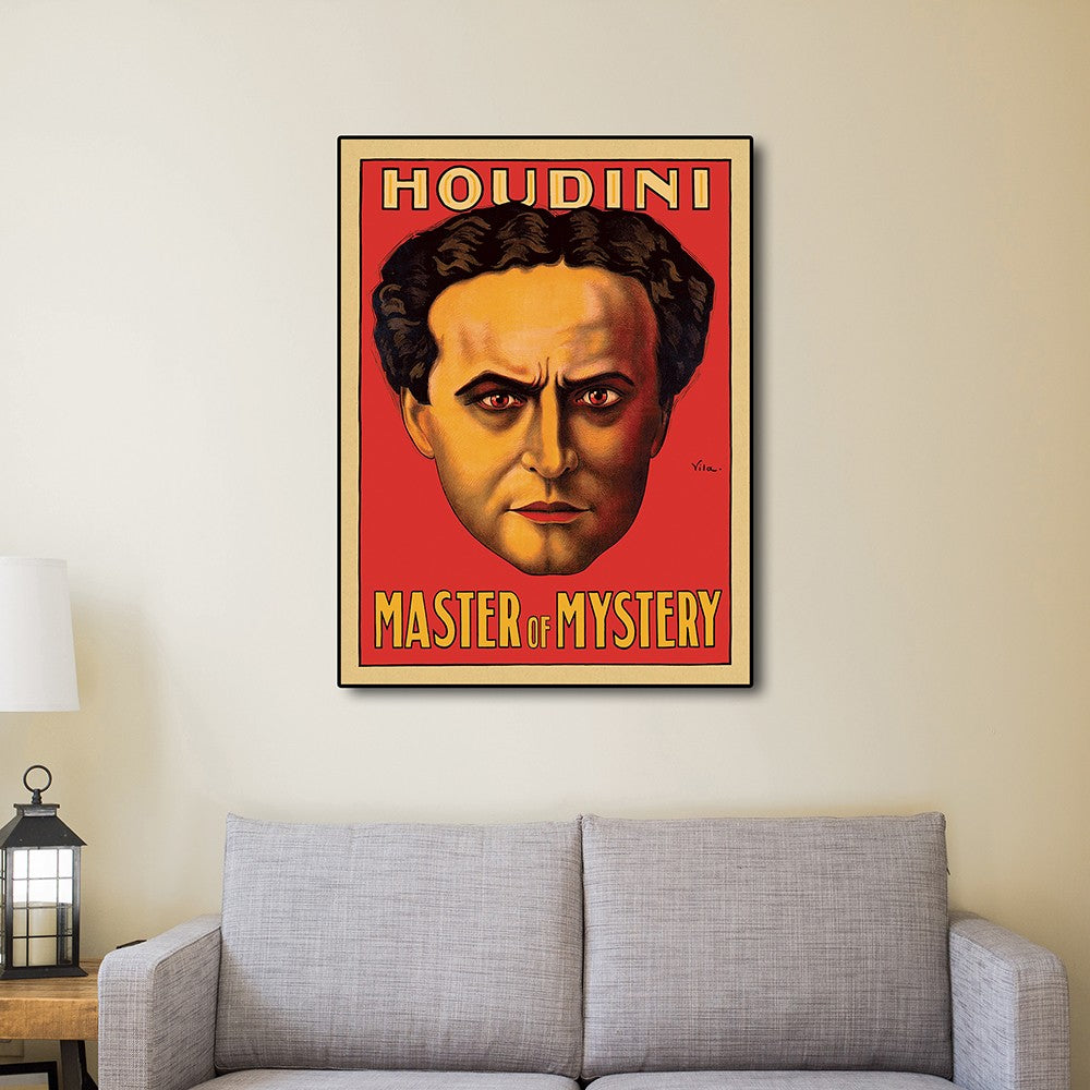 HomeRoots 20" x 28" Houdini Master of Mystery Vintage Magic Poster Wall Art