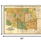 HomeRoots 20" x 28" Map of Indian and Oklahoma Territories Vintage Poster Wall Art