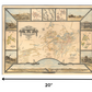 HomeRoots 20" x 28" Map of Tombstone Mining District Vintage Travel Poster Wall Art
