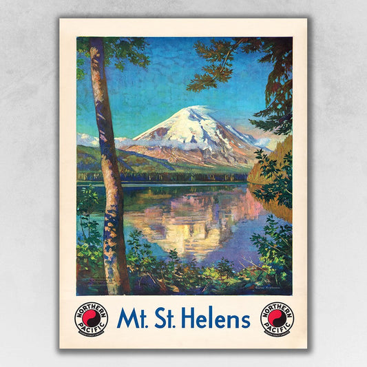 HomeRoots 20" x 28" Mt. St. Helens c1920s Vintage Travel Poster Wall Art