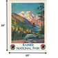 HomeRoots 20" x 28" Rainier National Park c1920s Vintage Travel Poster Wall Art