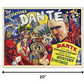 HomeRoots 20" x 28" The Mysterious Dante Vintage Magic Poster Wall Art