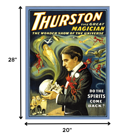 HomeRoots 20" x 28" Thurston Spirits Vintage Magic Poster Wall Art