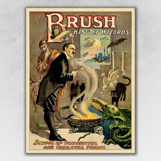 HomeRoots 20" x 28" Vintage 1895 Blackstone Magic Wall Art
