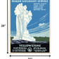 HomeRoots 20" x 28" Yellowstone National Park c1938 Vintage Travel Poster Wall Art
