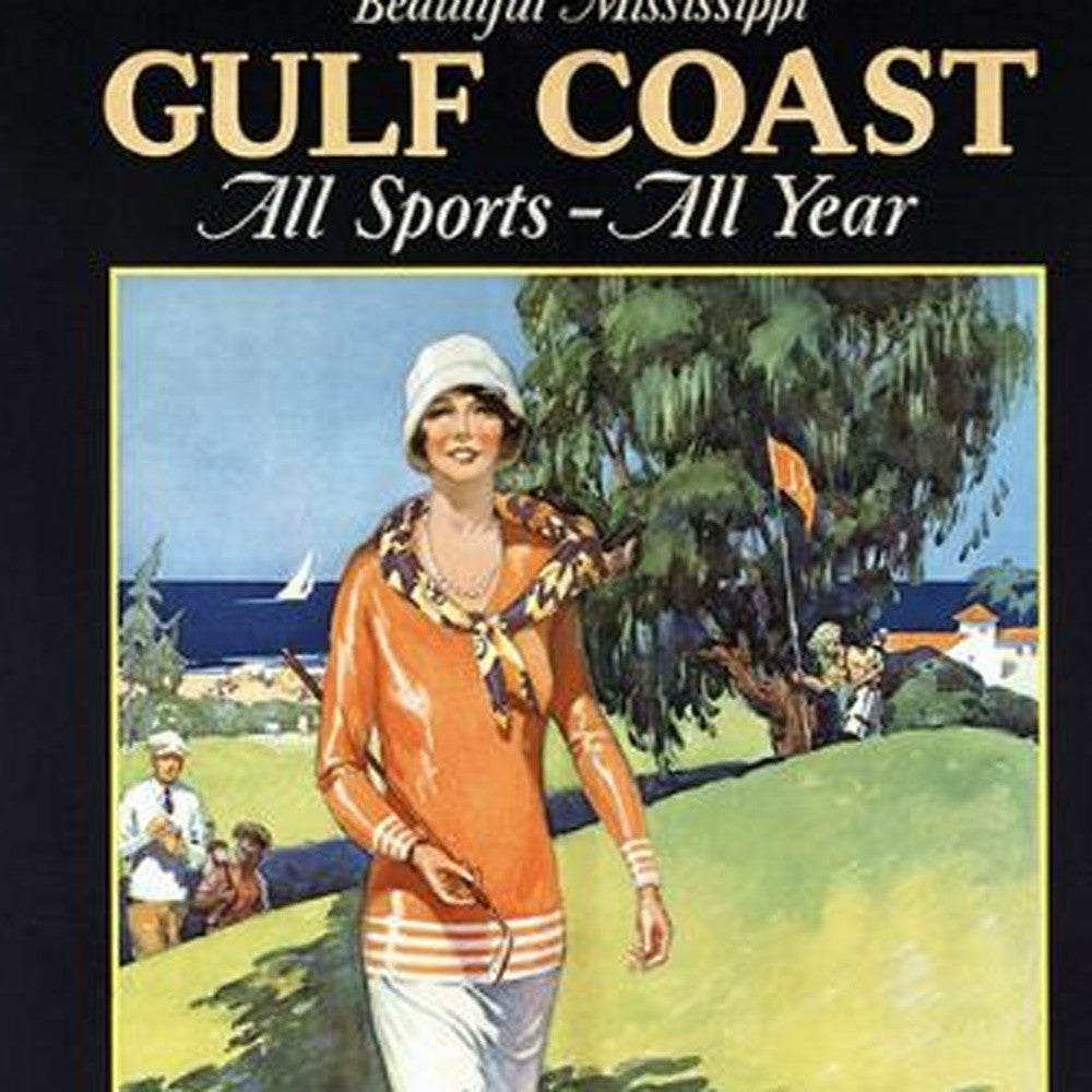 HomeRoots 20" x 30" Gulf Coast Golf 1932 Vintage Travel Poster Wall Art
