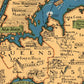HomeRoots 20" x 30" Vintage 1933 Map of Long Island Wall Art