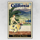 HomeRoots 20" x 30" Vintage 1934 California Travel Poster Wall Art