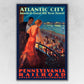 HomeRoots 20" x 30" Vintage 1935 Atlantic City Travel Poster Wall Art
