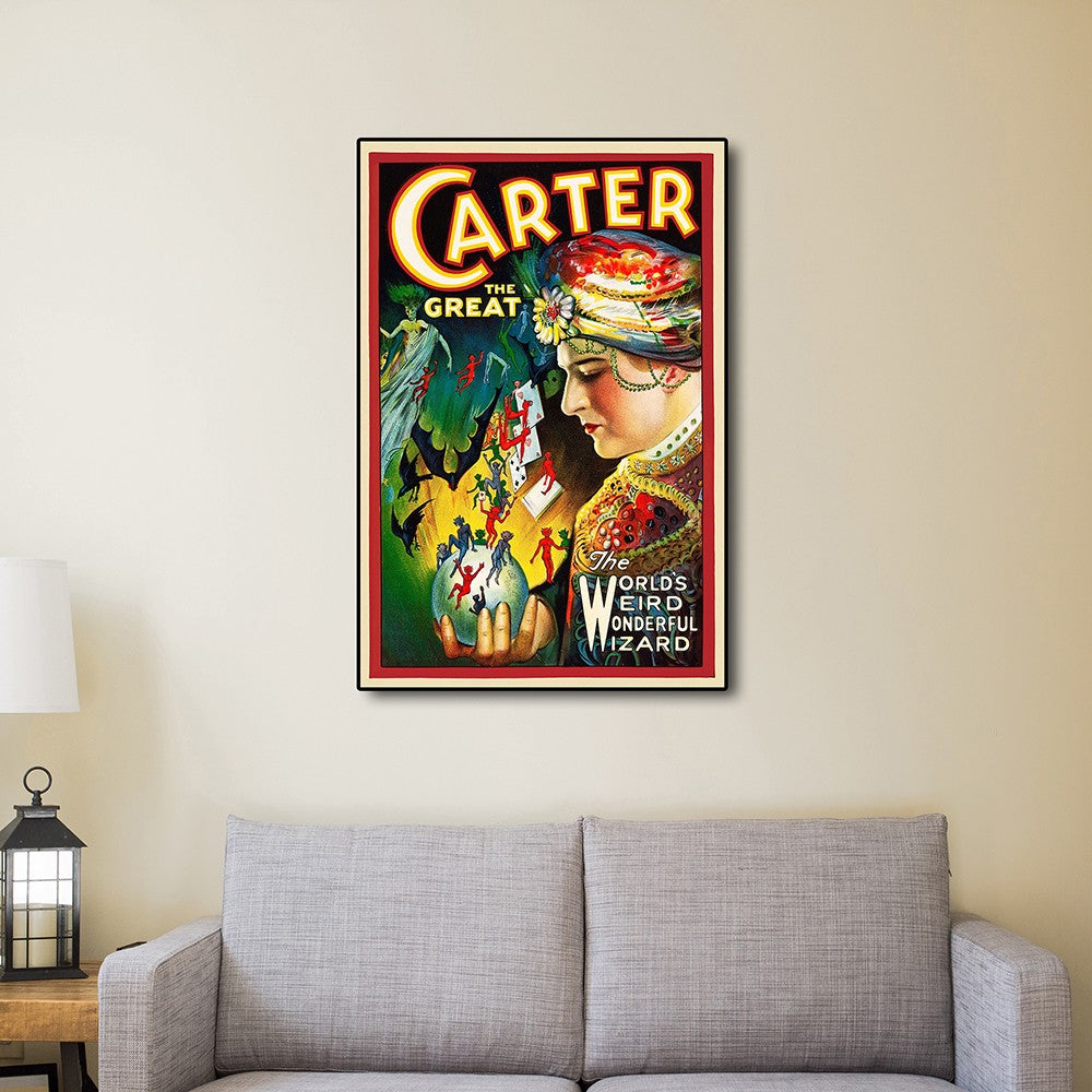 HomeRoots 20" x 30" Vintage c1920s Carter Vintage Magic Poster Wall Art