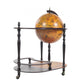 HomeRoots 20" x 32" x 36" Globe Drink Trolley in Red Finish