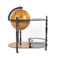 HomeRoots 20" x 32" x 36" Globe Drink Trolley in Red Finish