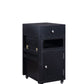 HomeRoots 20" x 40" x 18" Convertible Wood Veneer Coffee Table in Black Finish