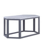 HomeRoots 20" x 40" x 18" Marble Wood Coffee Table in Gray Finish