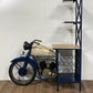 HomeRoots 20.5" x 58" x 71" Half-Bike Bar in Antiqued Blue Finish