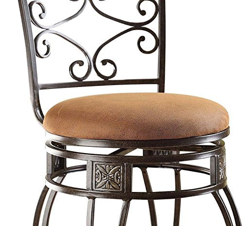 HomeRoots 20.75' x 17' x 46' 2-Piece Metal Swivel Bar Chair