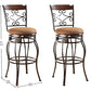 HomeRoots 20.75' x 17' x 46' 2-Piece Metal Swivel Bar Chair