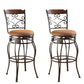 HomeRoots 20.75' x 17' x 46' 2-Piece Metal Swivel Bar Chair