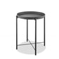 HomeRoots 21" Aluminum Round End Table in Gray Finish