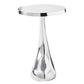 HomeRoots 21" Aluminum Round End Table in Silver Finish