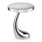 HomeRoots 21" Aluminum Round End Table in Silver Finish