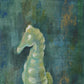 HomeRoots 21" Aqua Blue Seahorse Giclee Wrap Canvas Wall Art