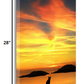 HomeRoots 21" Black Cat Watching Sunset 2 Giclee Wrap Canvas Wall Art