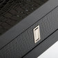 HomeRoots 21' Black Crocodile MDF And Steel Table