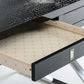 HomeRoots 21' Black Crocodile MDF And Steel Table