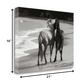 HomeRoots 21" Black and White Two Cuddling Mustangs Giclee Wrap Canvas Wall Art