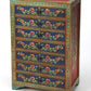 HomeRoots 21" Blue And Green Solid Wood Seven Drawer Standard Chest