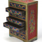 HomeRoots 21" Blue And Green Solid Wood Seven Drawer Standard Chest