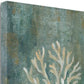 HomeRoots 21" Blue Sea Coral Giclee Wrap Canvas Wall Art